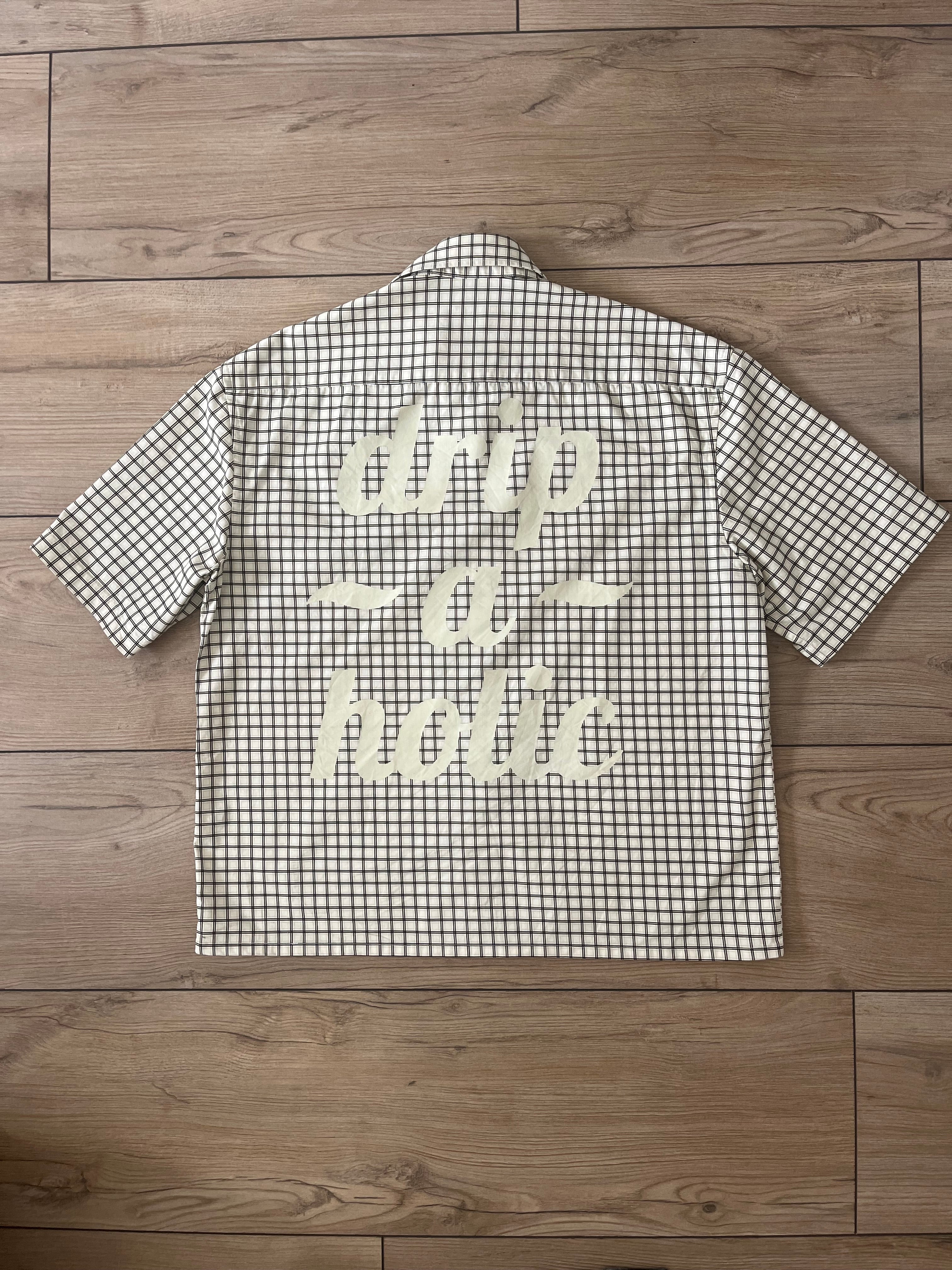 Sentes 'drip-a-holic checked' shirt