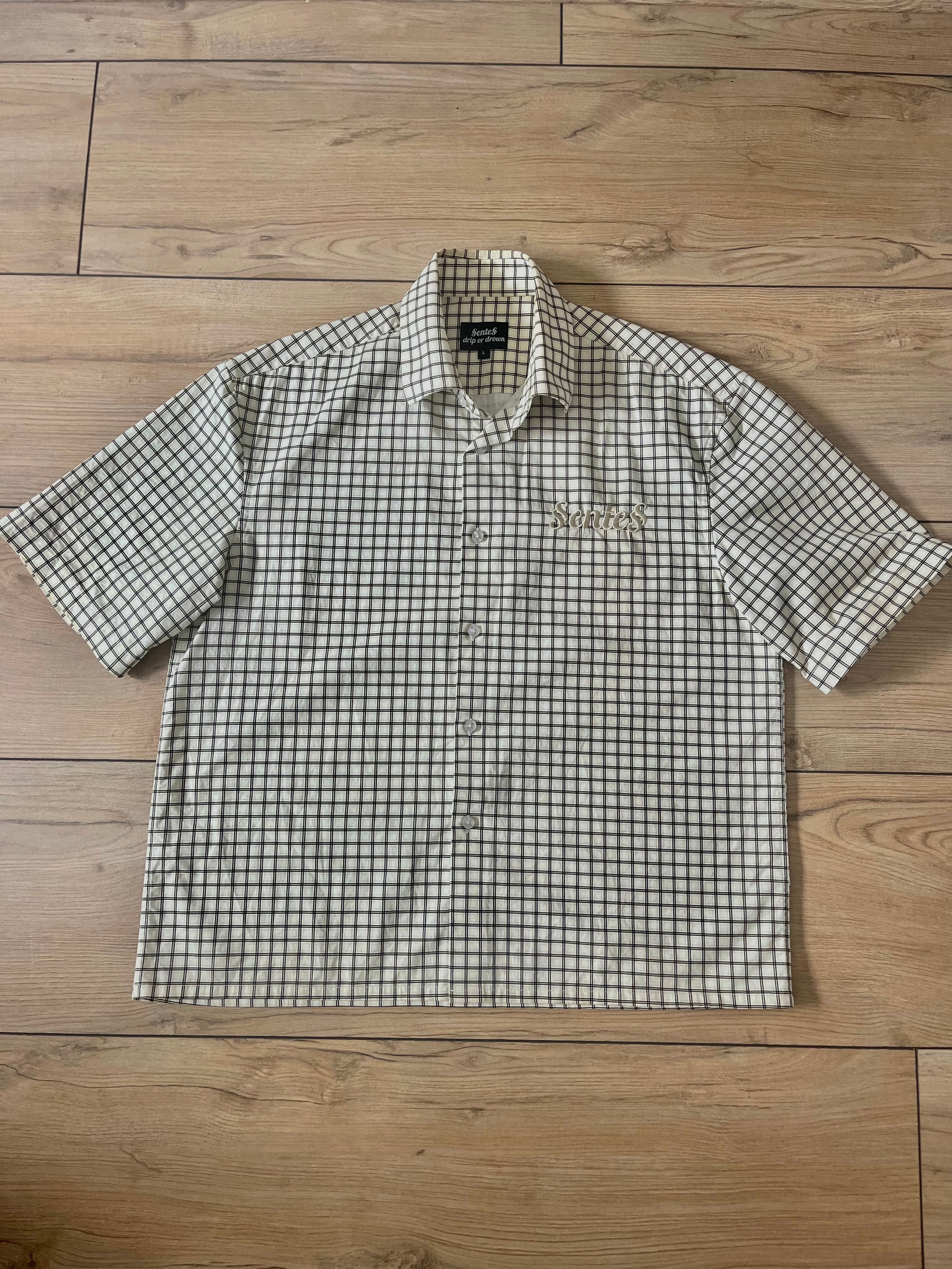 Sentes 'drip-a-holic checked' shirt