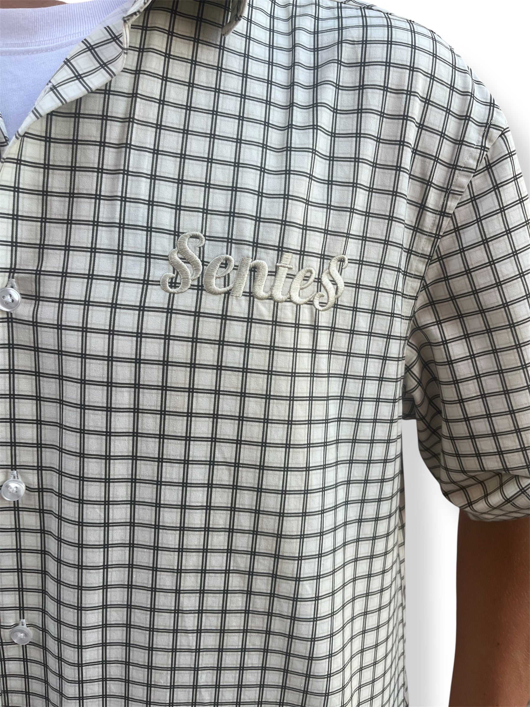 Sentes 'drip-a-holic checked' shirt