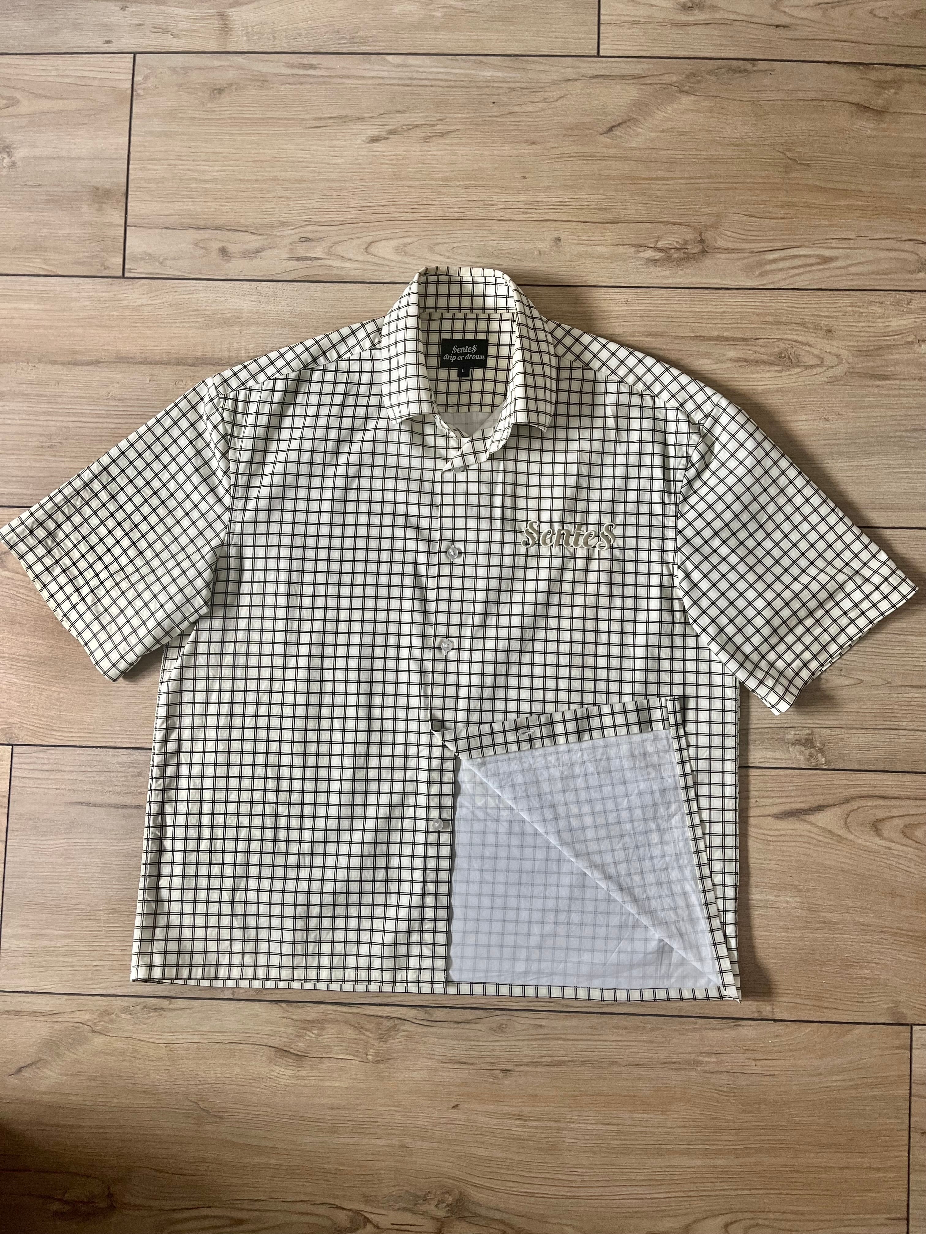 Sentes 'drip-a-holic checked' shirt