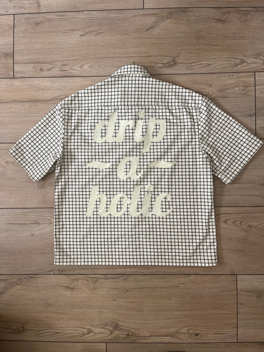 Sentes 'drip-a-holic checked' shirt