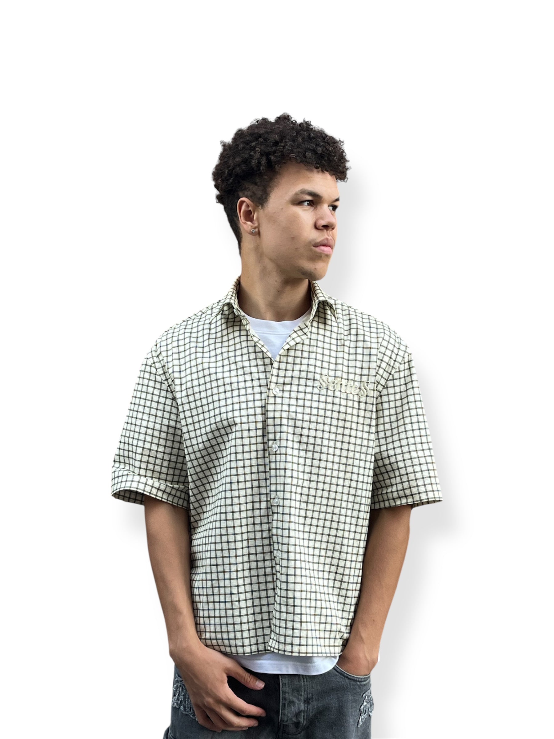 Sentes 'drip-a-holic checked' shirt